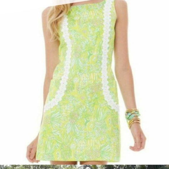 Lilly Pulitzer Shift Dress Sweet Tarty Crazy Cat House Pineapple - size 6 - Picture 1 of 5